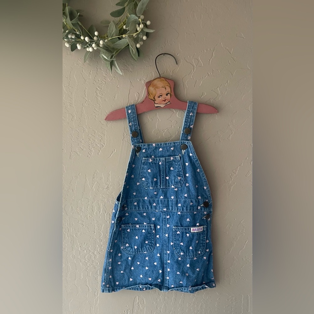 Vintage Cutecumber denim heart overall dress
